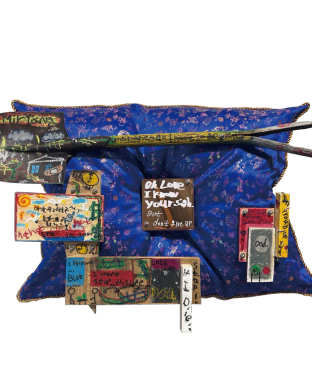 매혹적인 수면 파란색 베개 - 전진우